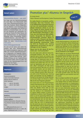Vorschau Newsletter der Graduiertenakademie der Leibniz Universität Hannover 01/2022, Seite 4